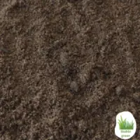 Fijn egaal bruin zandsubstraat met Stablegreen-logo in de hoek