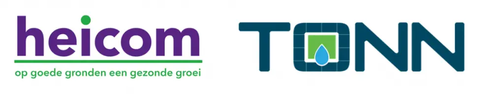 Logo's van heicom en TONN naast elkaar