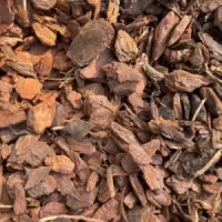 Grove roodbruine schorsstukken van Franse zeeden van dichtbij
